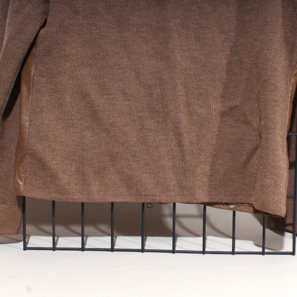 Womens Pendleton Jacket Size M Brown Leather & Me… - image 5